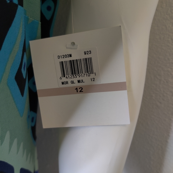 New Donna Morgan long peacock dress - Picture 3 of 8